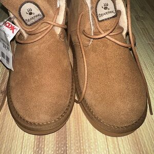 BearPaw Chestnut Brown Suede Moccasin Lace Boots